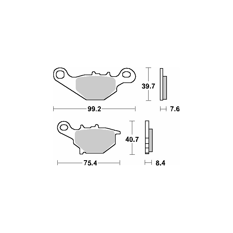 SBS PROMOCJA KLOCKI HAMULCOWE KH230 / KH396 STREET CERAMIC KOLOR CZARNY