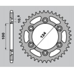 CHT ZĘBATKA TYLNA 1027 39 (A4150735390) DUCATI MONSTER