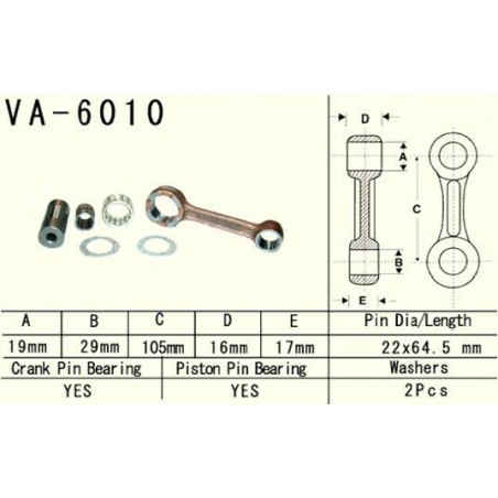 VESRAH KORBOWÓD YAMAHA YZ 125 (YZ125) '01-'04