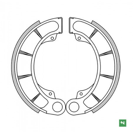NEWFREN 2022/10 SZCZĘKI HAMULCOWE TYŁ HONDA TRX 400AT '04-'07, TRX 450ES '98-'01, TRX 420 FOURTRAX '07-'19, TRX FOURTRAX/RANCHER