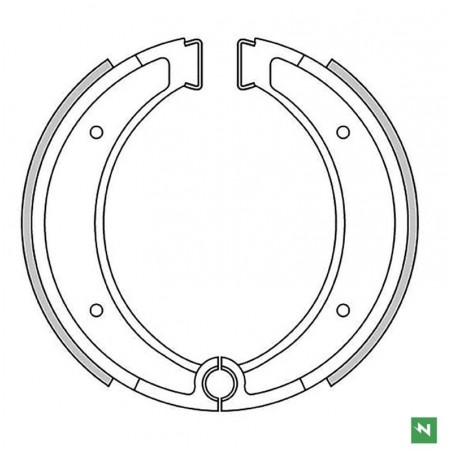 NEWFREN 2022/10 SZCZĘKI HAMULCOWE PRZÓD/TYŁ HUSQVARNA AE 500 '84-, CR 125 '81-'84, CR 240/250/390, CR 430 '81-'81, CR 490 '83-, 