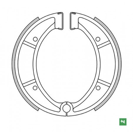 NEWFREN 2022/10 SZCZĘKI HAMULCOWE PRZÓD/TYŁ HUSQVARNA CR 125 '83-'90, CR 240 '81-'87, CR 250 '81-'95, WR 125 '82-'90, WRE 125 '8