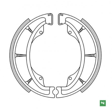 NEWFREN 2022/10 SZCZĘKI HAMULCOWE TYŁ KAWASAKI KLR 600 '84-'94, KX 500/250 '82-'86, KX 125 '74-'80, KH 125 '82-'98, BN 125 ELIMI