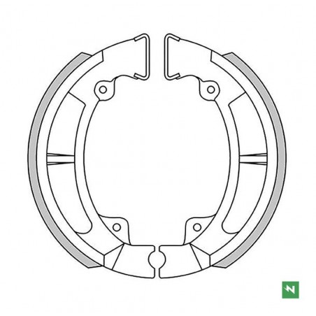 NEWFREN 2022/10 SZCZĘKI HAMULCOWE TYŁ KAWASAKI KLR 250 '84-'05, KL 250 '80-'84, PRZÓD KDX 200 '83-'85 (120X35MM)