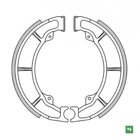 NEWFREN 2022/10 SZCZĘKI HAMULCOWE TYŁ KAWASAKI EL 250 '90-'03, ER-5 '97-'07, KLF 220 '88-'02, Z 440 '79-'83, Z 440 LTD '82-'84, 