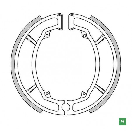 NEWFREN 2022/10 SZCZĘKI HAMULCOWE TYŁ YAMAHA BELUGA 125 '85-'95, DT 125 '74-'87, DT 175 '74-'00, RD 125 '75-'87, SR 125 '82-'91,