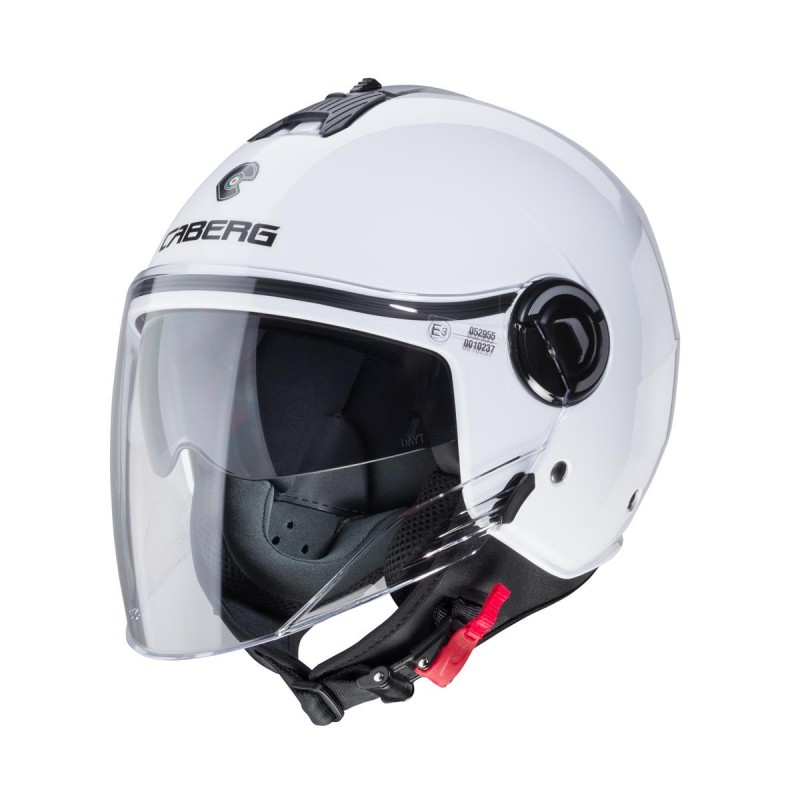 CABERG KASK OTWARTY JET Z BLENDĄ MODEL RIVIERA V4X KOLOR BIAŁY POŁYSK ROZMIAR S