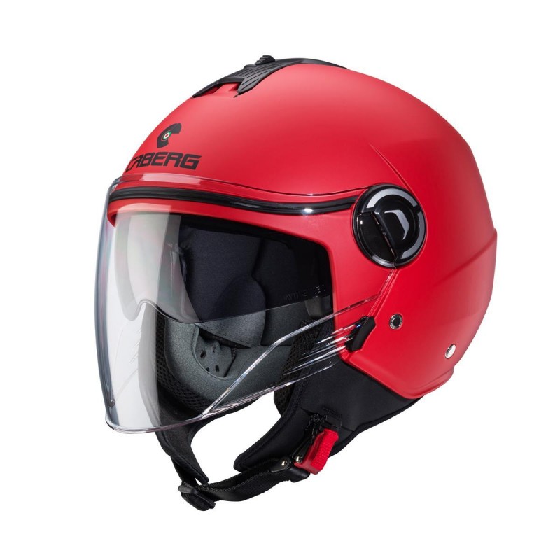 CABERG KASK OTWARTY JET Z BLENDĄ MODEL RIVIERA V4X KOLOR CZERWONY MAT ROZMIAR XS