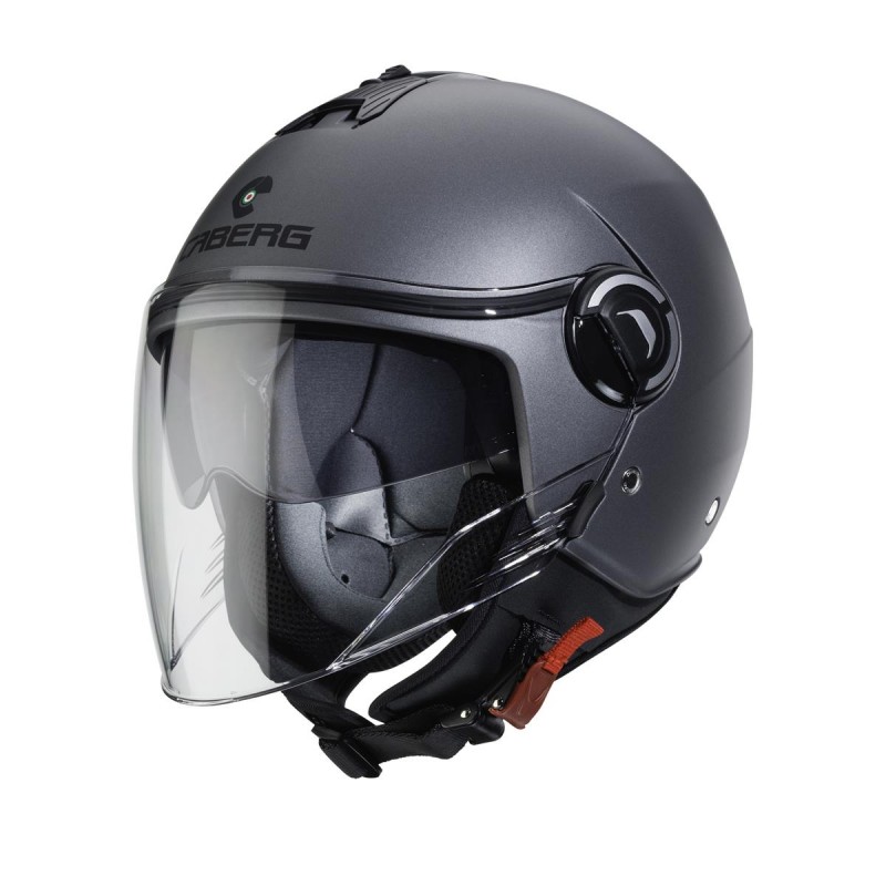 CABERG KASK OTWARTY JET Z BLENDĄ MODEL RIVIERA V4X KOLOR SZARY MAT - GUNMETAL ROZMIAR XXL