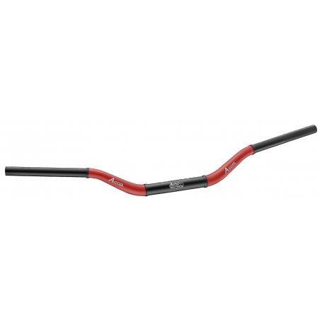 ACCEL KIEROWNICA ALUMINIOWA (28,6MM) TAPER MX WZÓR YAMAHA YZ WYSOKA (7075-T6) ERGAL DWUKOLOROWA CZERWONY+CZARNY (SZER. 803MM, WY