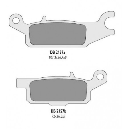 DELTA BRAKING KLOCKI HAMULCOWE KH445 YAMAHA YFM 550 GRIZZLY '11-14, YFM 700 GRIZZLY '07-18 LEWY TYŁ - ZASTĘPUJĄ DB2157MX-D ORAZ 