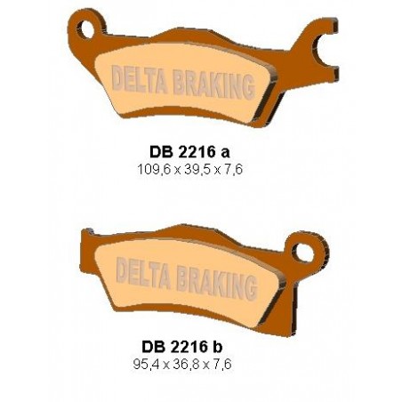 DELTA BRAKING KLOCKI HAMULCOWE KH618 CAN-AM OUTLANDER 800/1000 '12, RENEGADE 1000 '12 LEWY PRZÓD - ZASTĘPUJĄ DB2216MX-D ORAZ DB2