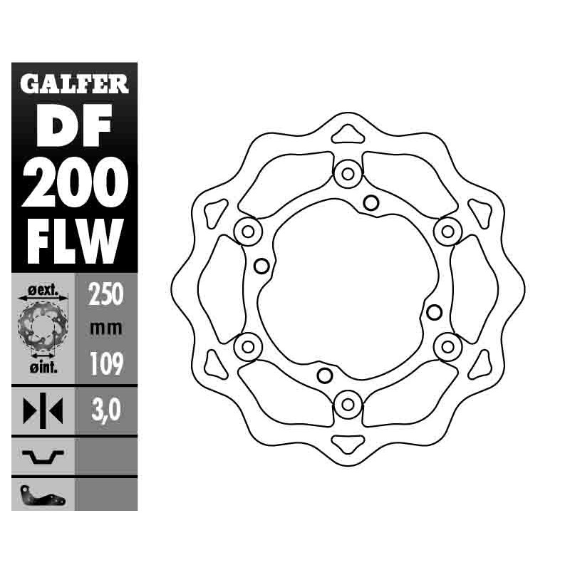 GALFER TARCZA HAMULCOWA PŁYWAJĄCA KAWASAKI KXF 250/450 '06-, KLX 450 '07-