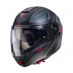 CABERG KASK SZCZĘKOWY FLIP-UP MODEL LEVO X MANTA KOLOR CZARNY MAT/SZARY/CZERWONY ROZMIAR L