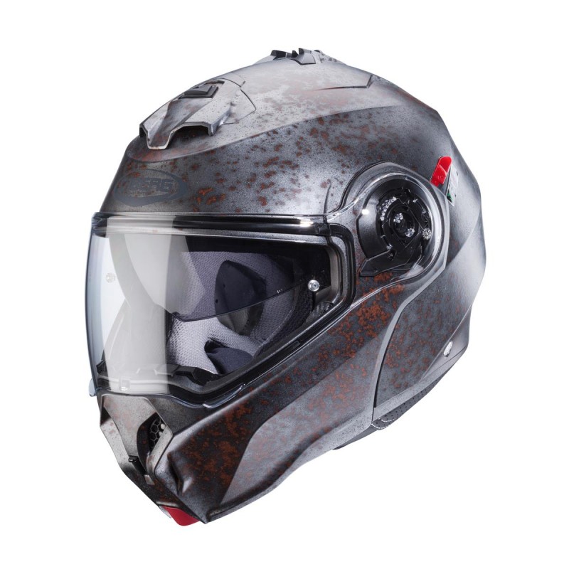 CABERG KASK SZCZĘKOWY FLIP-UP MODEL DUKE EVO RUSTY KOLOR SZARY/RDZAWY ROZMIAR XS