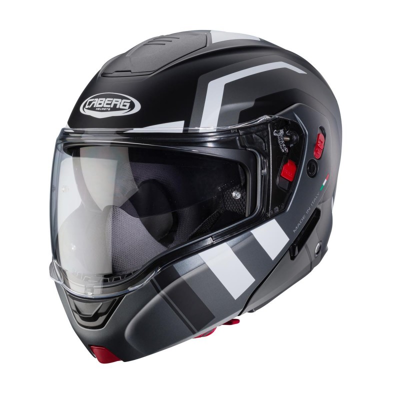 CABERG KASK SZCZĘKOWY FLIP-UP MODEL HORUS X ROAD KOLOR CZARNY MAT/SZARY/BIAŁY ROZMIAR XS