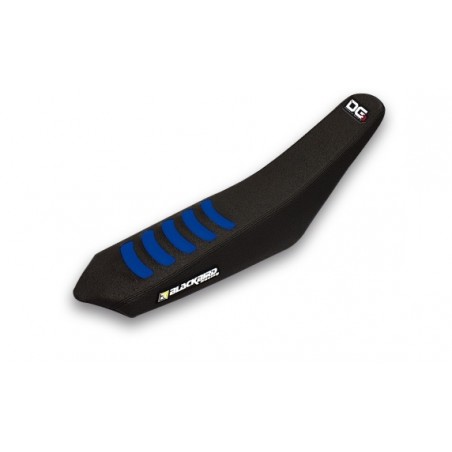 BLACKBIRD POKROWIEC/POSZYCIE NA SIEDZENIE SHERCO SE/SEF '13-'16 DOUBLE GRIP 3, KOLOR CZARNY/NIEBIESKI