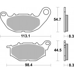 SBS KLOCKI HAMULCOWE KH663 PASUJE DO: YAMAHA YZF-R25 '15-'17, YZF-R3 '15-'17, MT-03 '16-'17, MT-25 '17 PRZÓD (ZAMIENIA MIESZANKĘ