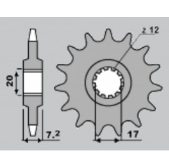 SIFAM ZĘBATKA TYLNA 4461 48 YAMAHA DT 50R 97-03, MBK 50 X LIMIT '00-'04 (ŁAŃC. 420) (JTR1832.48)