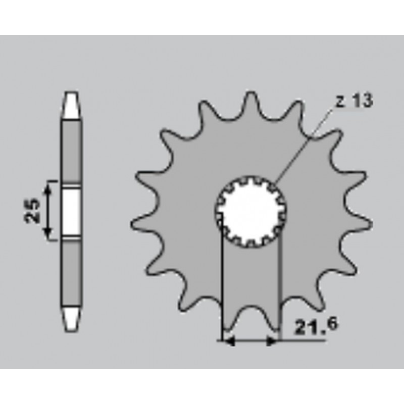 PBR ZĘBATKA PRZEDNIA 566 16 18NC (JTF513.16) (JTF566.16) (ŁAŃC. 530)