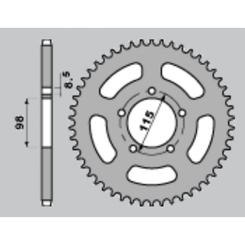 PBR ZĘBATKA TYLNA 893 46 C45 KTM SX 60/65 (ŁAŃC.420) (JTR894.46)