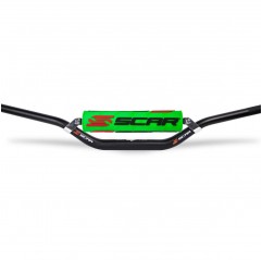 SCAR RACING KIEROWNICA Z POPRZECZKĄ 28,6MM MODEL STEWART/VILLOPOTO KOLOR CZARNY GĄBKA ZIELONY/BIAŁY