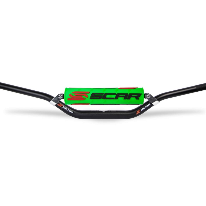 SCAR RACING KIEROWNICA Z POPRZECZKĄ 28,6MM MODEL STEWART/VILLOPOTO KOLOR CZARNY GĄBKA ZIELONY/BIAŁY