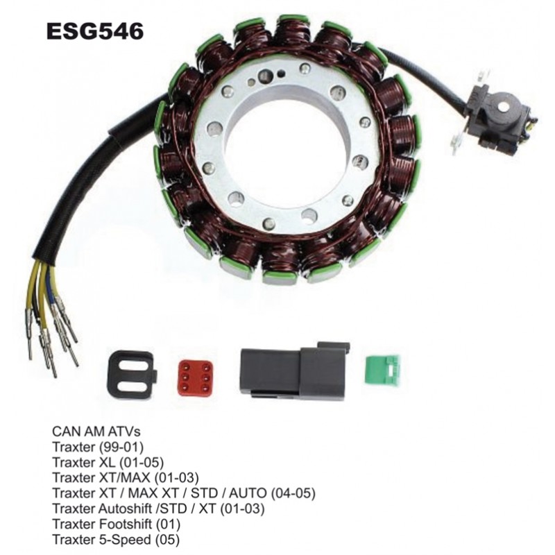 ELECTROSPORT UZWOJENIE ALTERNATORA (STATOR) CAM AM TRAXTER 500 (99-05) (420296321)