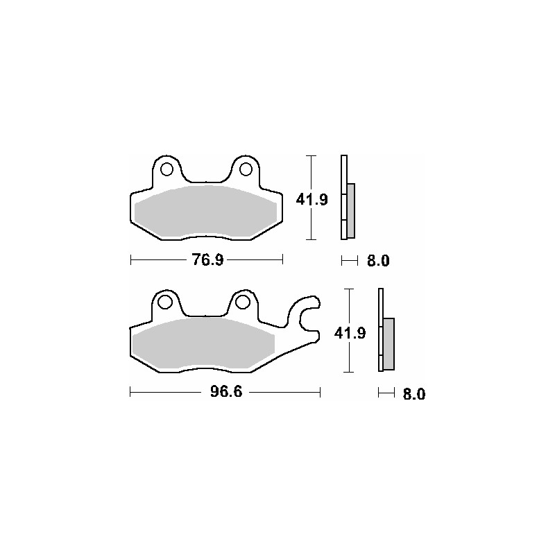 SBS PROMOCJA KLOCKI HAMULCOWE KH165 / KH215 STREET CERAMIC KOLOR CZARNY