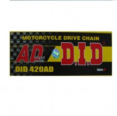 DID 420 AD-124 ŁAŃCUCH (124 OGNIW) BEZ O-RINGÓW (OTWARTY + ZAPINKA)