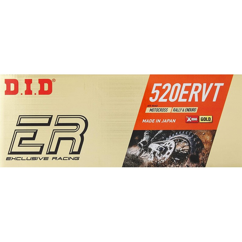 DID 520 ERVT-114 ŁAŃCUCH (114 OGNIW) X-RING (ZŁOTY) (OTWARTY + ZAPINKA)