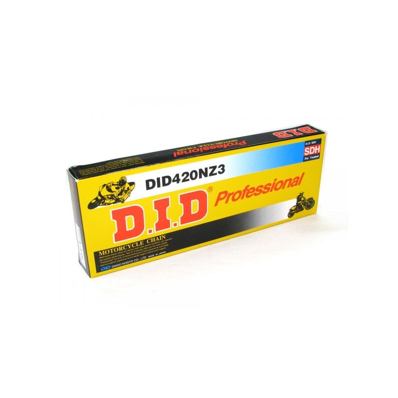 DID 420 NZ3-120 ŁAŃCUCH (120 OGNIW) BEZ O-RINGÓW (OTWARTY + ZAPINKA)