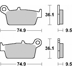 SBS PROMOCJA KLOCKI HAMULCOWE KH131 STREET CERAMIC KOLOR CZARNY