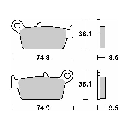 SBS PROMOCJA KLOCKI HAMULCOWE KH131 STREET CERAMIC KOLOR CZARNY