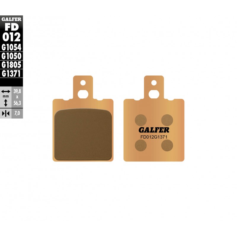 GALFER KLOCKI HAMULCOWE KH47 SPIEK METALICZNY (ZŁOTE) STREET