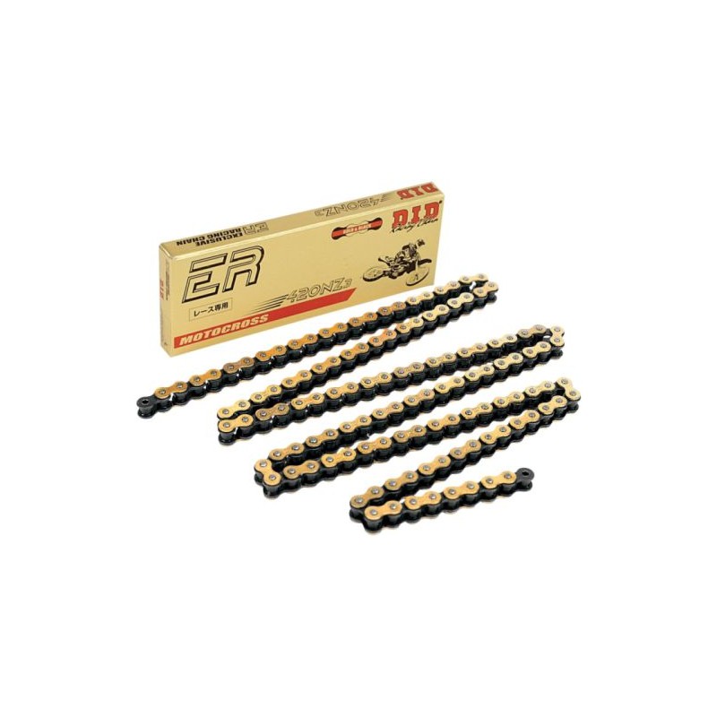 DID 420 NZ3 G&B-128 ŁAŃCUCH ZŁOTY (128 OGNIW) BEZ O-RINGÓW (OTWARTY + ZAPINKA)