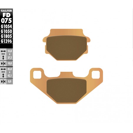 GALFER KLOCKI HAMULCOWE KH67 SPIEK METALICZNY (ZŁOTE) OFF ROAD