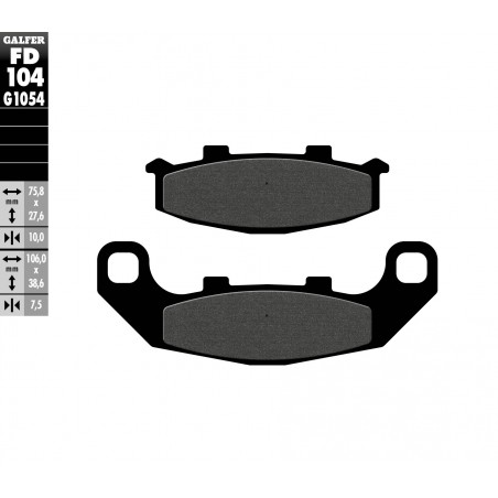 GALFER KLOCKI HAMULCOWE KH141