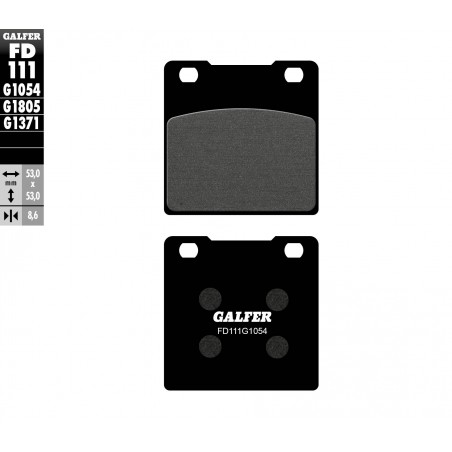 GALFER KLOCKI HAMULCOWE KH63 / KH161 PÓŁMETALICZNE