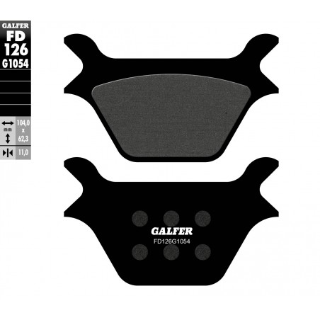 GALFER KLOCKI HAMULCOWE KH200 HARLEY DAVIDSON TYŁ