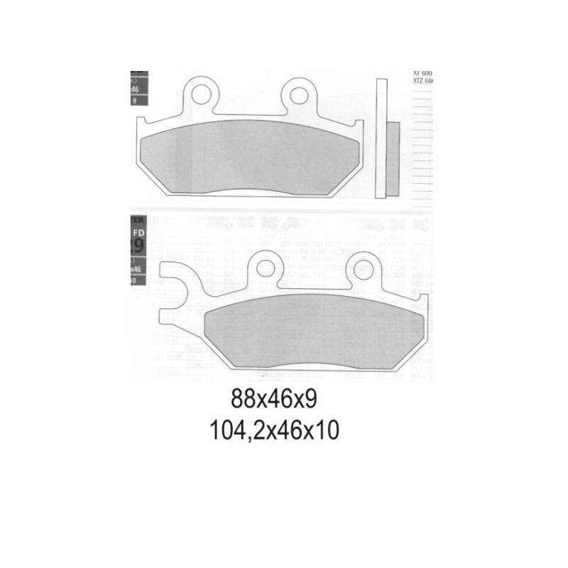 GALFER KLOCKI HAMULCOWE KH172 YAMAHA XT 600 92-03, XTZ 660 91-98 WYCOFANE Z OFERTY