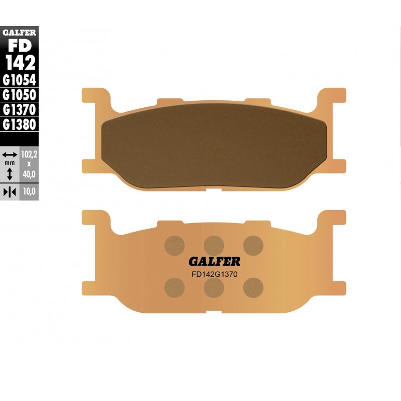 GALFER KLOCKI HAMULCOWE KH179 SPIEK METALICZNY (ZŁOTE) STREET, PRZÓD YAMAHA XV535/750 '95- , XJ600/900 DIVERSON, XVS650/950, XVZ