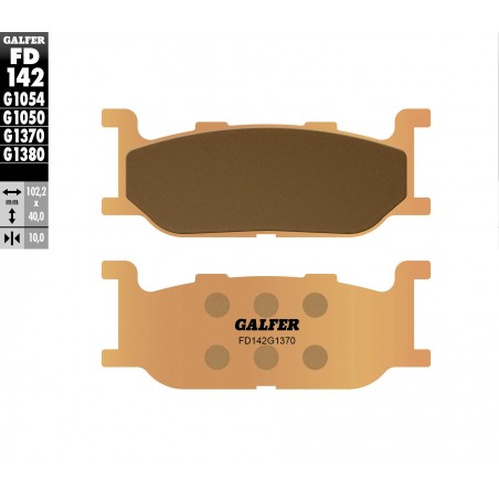 GALFER KLOCKI HAMULCOWE KH179 SPIEK METALICZNY (ZŁOTE) STREET, PRZÓD YAMAHA XV535/750 '95- , XJ600/900 DIVERSON, XVS650/950, XVZ
