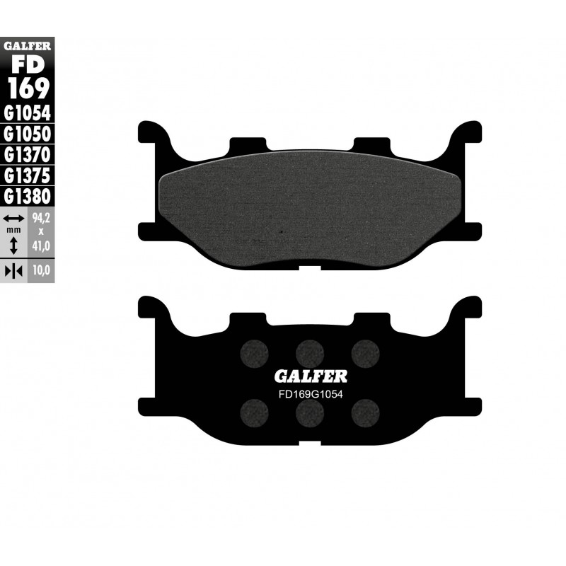 GALFER KLOCKI HAMULCOWE KH199 (PRZÓD) PÓŁMETALICZNE YAMAHA FZ6 '04-'06, XJ6 '09- , XV125/250, XVS 125/250/1100/1300
