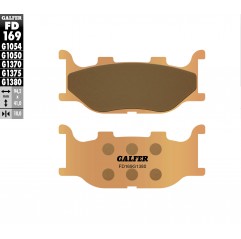 GALFER KLOCKI HAMULCOWE KH199 SPIEK METALICZNY (ZŁOTE) PRZÓD, MAXISKUTERY