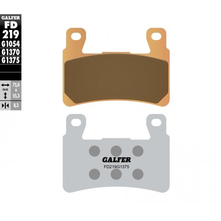 GALFER KLOCKI HAMULCOWE KH265 / KH296 SPIEK METALICZNY (ZŁOTE) SPORT
