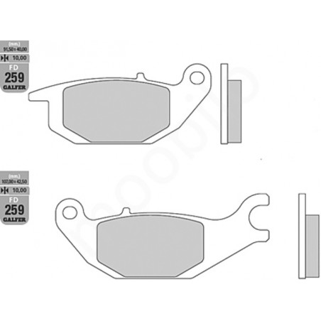 GALFER KLOCKI HAMULCOWE KH343 PÓŁMETALICZNE (OFERTA SPECJALNA) WYCOFANE Z OFERTY