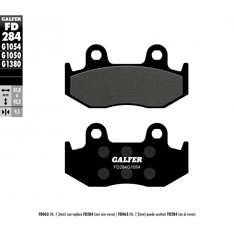 GALFER KLOCKI HAMULCOWE KH323 SKUTERY (GRUBOŚĆ 9,2 MM)