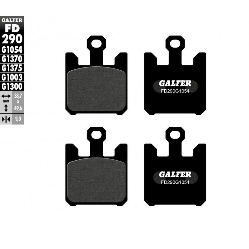 GALFER KLOCKI HAMULCOWE KH369/4 KAWASAKI / SUZUKI PRZÓD (4 SZT.)