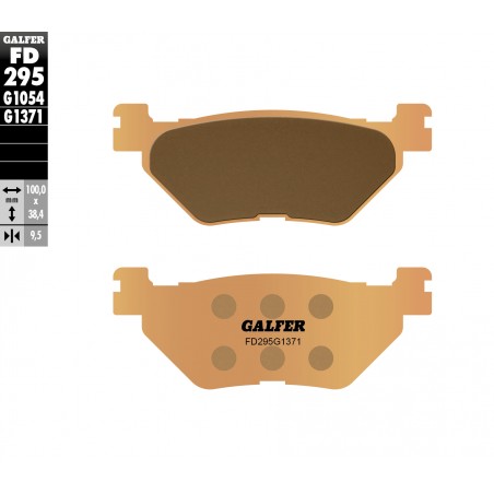 GALFER KLOCKI HAMULCOWE KH319/2 SPIEK METALICZNY (ZŁOTE) STREET TYŁ ( YAMAHA FJR/TDM900/XTZ1200/XVS950/XVS1300/XV1700 )
